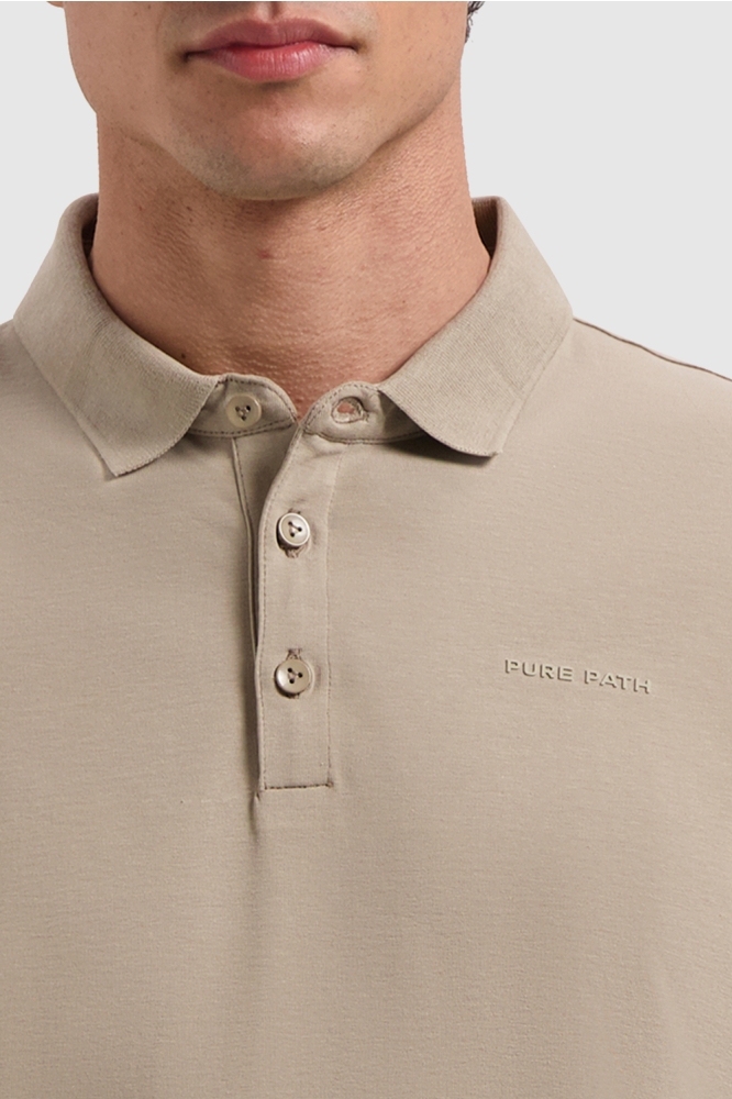 REGULAR FIT POLO 10117 53 TAUPE